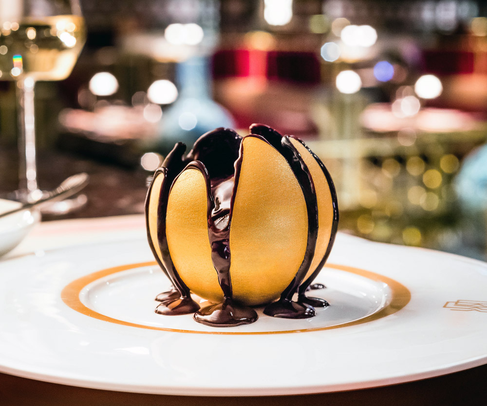 Signature dessert at Bob Bob Ricard Soho